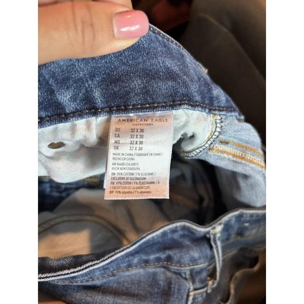 American Eagle Outfitters Next Level Airflex Jeans Mens 32x30 Blue Denim Skinny